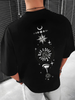 Футболка з ДТФ принтом оверсайз чоловіча жіноча стильна