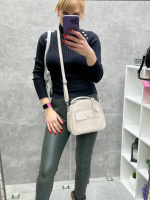 Беж - два окремих відділи - елегентна, чудова та вмістка сумка з великою кишенею спереду (0513)