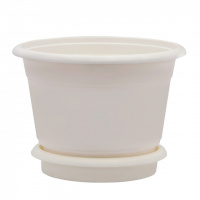 Горшок для цветов D = 25 см белый Юнипласт