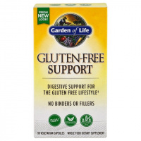 Ферменты для Переваривания Глютена, Gluten-Free Support, Garden of Life, 90 вегетарианских капсул