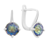 Серебряные серьги CatalogSilver с мистик топазом (2190356)