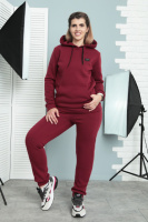 Теплий спортивний костюм «Whisper» оптом | Батал 50-52, Бордовий