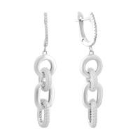Серебряные серьги CatalogSilver с фианитами (2128519)