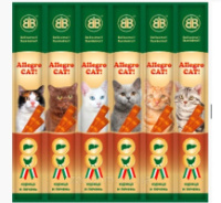 Жувальні ковбаски Allegro Cat з куркою та печінкою для котів, 6 шт х 5 г