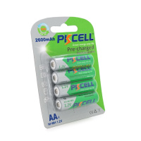Аккумулятор PKCELL 1.2V AA 2600mAh NiMH Already Charged, 4 штуки в блистере цена за блистер, Q12