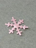 Атласная снежинка/ 3 см / 10 шт/ Розовый