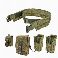 Тактичний пояс Molle Cordura 500D PU з IRR просоченням + 4 підсумка піксель