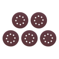 Круг шлифовальный на липучке Intertool 125 мм × Р80 с отверстиями (5 шт.) (BT-0585)