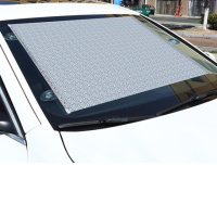 Шторка на лобовое стекло на присосках R94429-68 125х68см Серебристый, защитные ролеты от солнца на окна