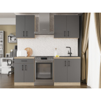 Кухня модульна Эверест Оптима набор №2 Графит 2 м (без столешницы) (DTM-5698)