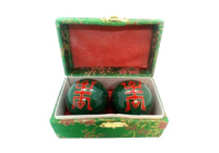 Масажні кулі Баодинга Подвійна удача зелені 4.7 см