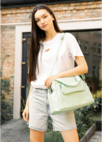 Cпортивна сумка м'ята шкіра еко