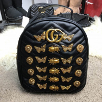 Рюкзак Gucci Backpack GG Marmont Animal Studs Black
