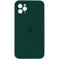 Чохол Silicone Case Square Full Camera Protective (AA) Для Apple iPhone 11 Pro Max (Зелений / Dark green) - купити в SmartEra.ua