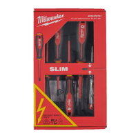 Набір викруток ізольованих VDE MILWAUKEE, (SL3/SL4/PZ1/PZ2/викрутка-тестер) (5шт)