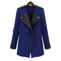 Пальто с кожаными вставками, женское пальто, пальто демисезонное, жіноче пальто