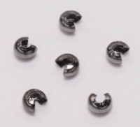 Металлические кримпы. Размер -5 мм. Цвет - черный. Упаковка - 10 шт.