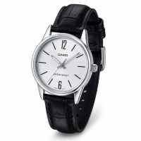 Жіночий годинник Casio LTP-V005L-7B — Класична модель у сріблястому корпусі на шкіряному ремінці