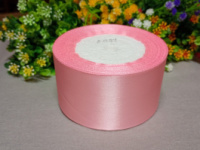 Атласная лента/ 5 см/ 23 метра/ розовый А-89