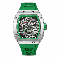 Чоловічий годинник Pagani Design PD-YS012 Silver-Green з сапфіровим склом та механізмом Seiko VH88
