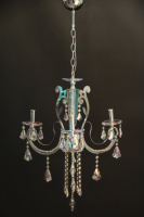 Хрустальная люстра SVLIGHT трехрожковая 41B10/3(1) хром+перламутр