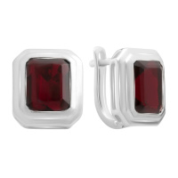 Серебряные серьги CatalogSilver с натуральным гранатом 5.48ct (2181491)