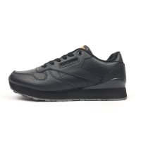 Reebok Classic Leather чорні на сірій