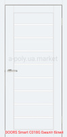 Двері міжкімнатні DOORS Smart С018G Емаліт білий ПВХ скло сатин АКЦІЯ