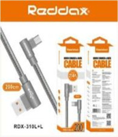 Кабель USB/TYPE-C REDDAX RDX-310 L+L круглий тканинний WHITE (2 м)
