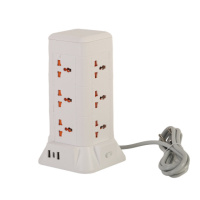 Сетевой фильтр удлинитель 2.8 м с лампой на 9 универсальных розеток с 2 USB, 1 Type-C, беспроводная зарядка