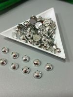 Полубусины пришивные/8мм/10 Грам(прим.70шт)/ серебро