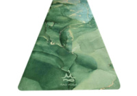 Килимок для йоги замшевий Sitara Emerald Marble RAO 183×68×0.3 см