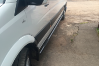 Боковые трубы Black (2 шт., нержавейка) d60, средняя база для Mercedes Sprinter W906 2006-2018 гг