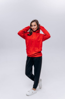 Худи жіноче (unisex) червоне двохнитка