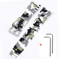 Ремінець для Casio G-Shock GST-W300 Camo White SI полімерний білий камуфляж