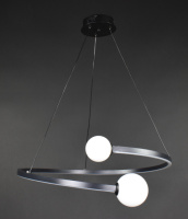 Люстра светодиодная подвесная LED светильник для квартиры на потолок лэд 27340 Черный 40-150х60х60 см.