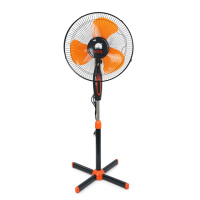 Вентилятор напольный YT41905, 16″, 100W, цена за ящик (2шт), 3 режима, 220V, Black/Orange, Box