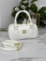 Жіноча сумка Miu Miu Arcadie Leather Bag білий