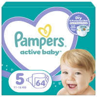 Подгузники Pampers Active Baby Размер 5 (11-16 кг) 64 шт (8001090949974)
