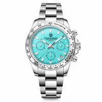 Чоловічий годинник Pagani Design PD-1727 Silver-Blue з сапфіровим склом та механізмом Seiko VK63