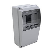 TENCE Щиток комбінований пластиковий ABS, 130х240х105мм, 6 модулів, IP54, поверхня монтажу під кутом