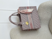 Сумка Dior шопер тканевий Large size рожевий