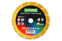Диск алмазный Apro 180мм сегмент универсальный PRO (830741)
