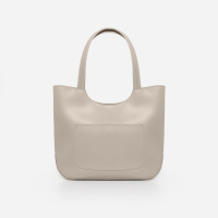 БЕЖ ТАУП — елегантна сумка класичного дизайну та великого розміру з одним відділенням на блискавці (Луцьк, 847)