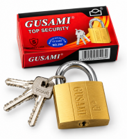 Замок навесной Gusami 263 желтый - 32мм / G-32
