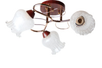 Классическая Люстра SVLIGHT трехламповая 6326/3 золото+коричневый