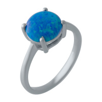 Серебряное кольцо CatalogSilver с опалом, вес изделия 1,96 гр (2028727) 17.5 размер