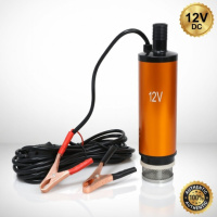 Насос электрический для перекачки дизельного топлива 12V Матовый с крокодилами