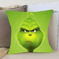 Подушка 3D новогодняя Гринч №2 3171_E 15359 50х50 см