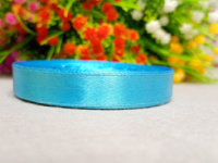 Атласная лента/ 1,2 см / 23 метра/  лазурный